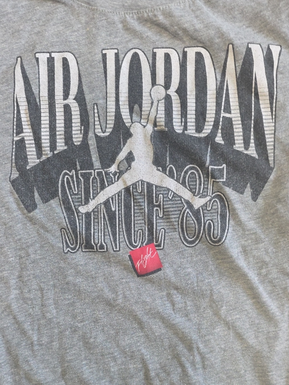 Jordan Grey Short Sleeve Graphic Tee with Jumpman